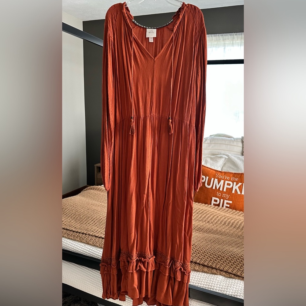 Knox Rose Orange Long Sleeve Dress